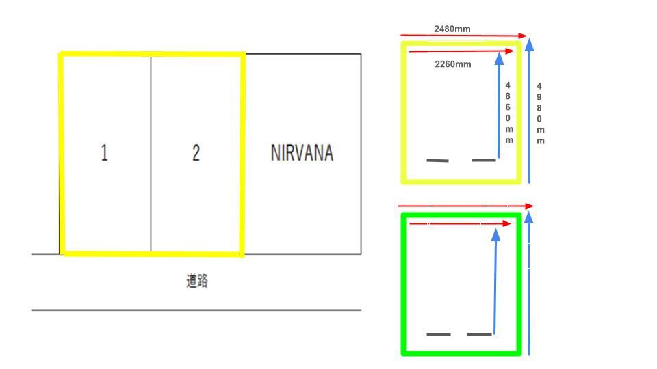 ＮＩＲＶＡＮＡ月極駐車場の駐車配置図