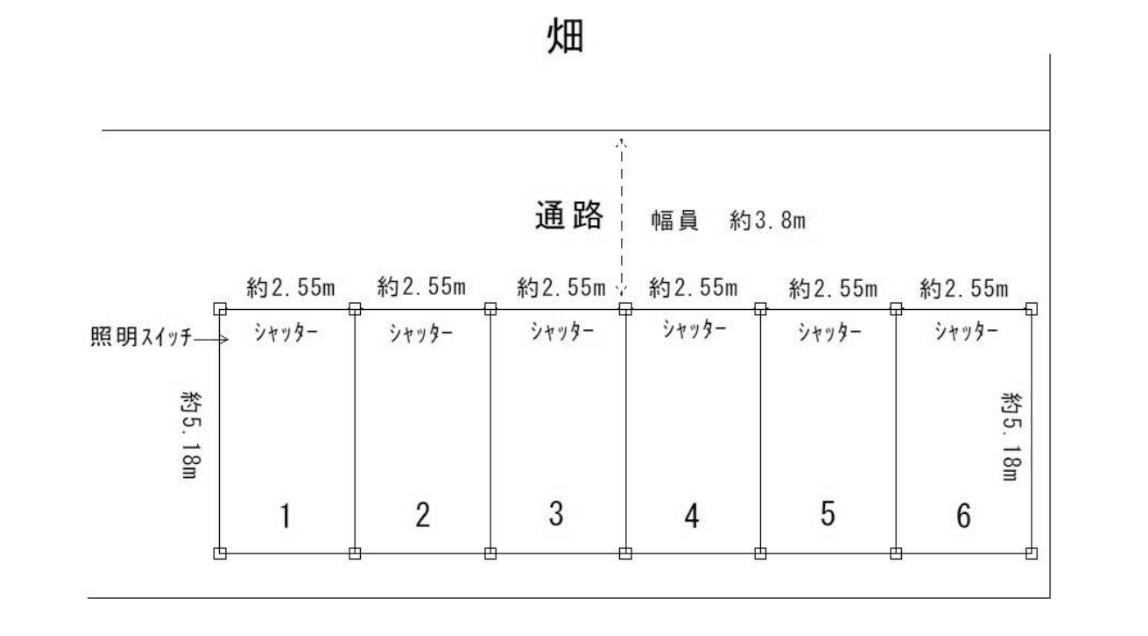 P久下戸3571（屋根付き）の駐車配置図