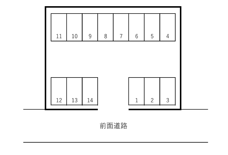 隈府991-2駐車場の駐車配置図