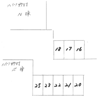 ハイツ野村の駐車配置図