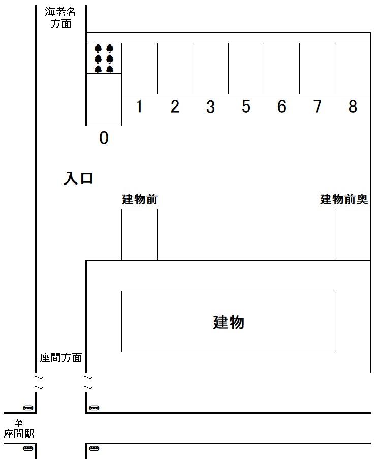 第二野口駐車場の駐車配置図