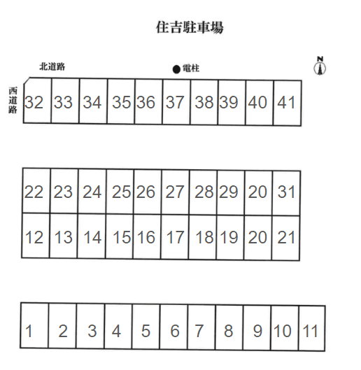 住吉駐車場の駐車配置図