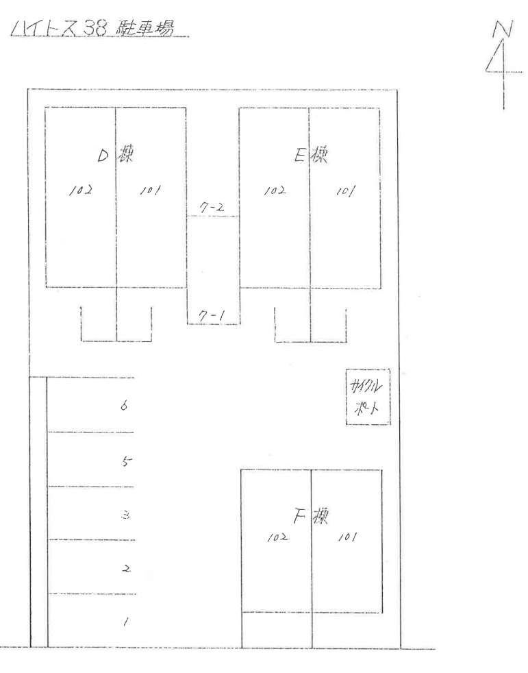 ハイトス３８Ｄの駐車配置図