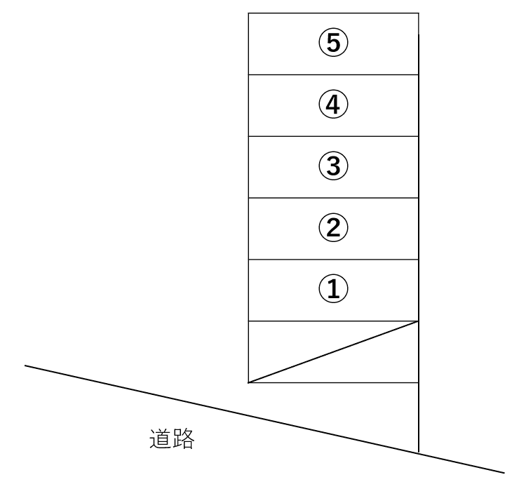 松丸駐車場の駐車配置図