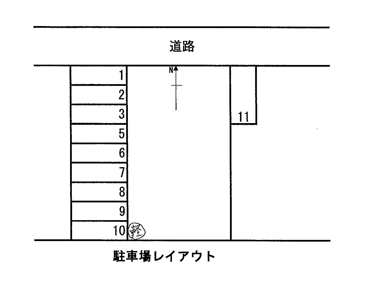パーキングK・Tの駐車配置図