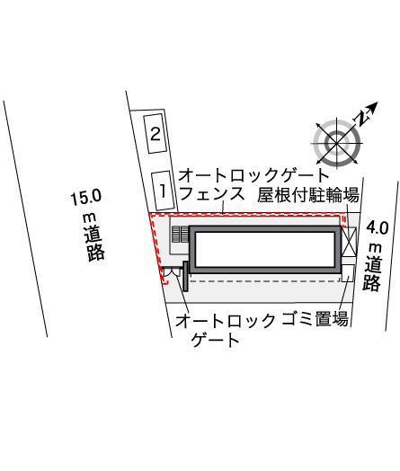 多摩ぶらーま(35058)　敷地外駐車場の駐車配置図