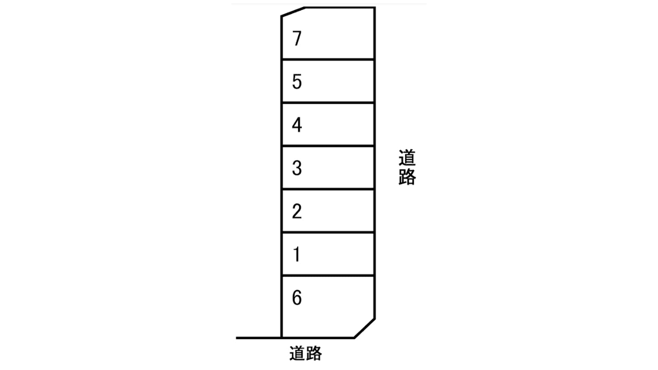 のぼるガレージの駐車配置図