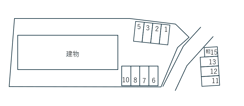 Ｇｒａｃｉａ別駐車場の駐車配置図