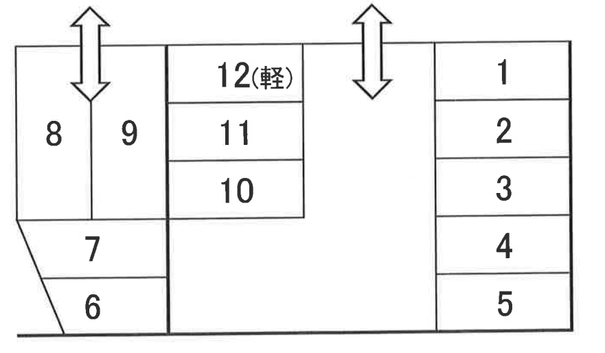 ヒルマ仲町Ｐの駐車配置図