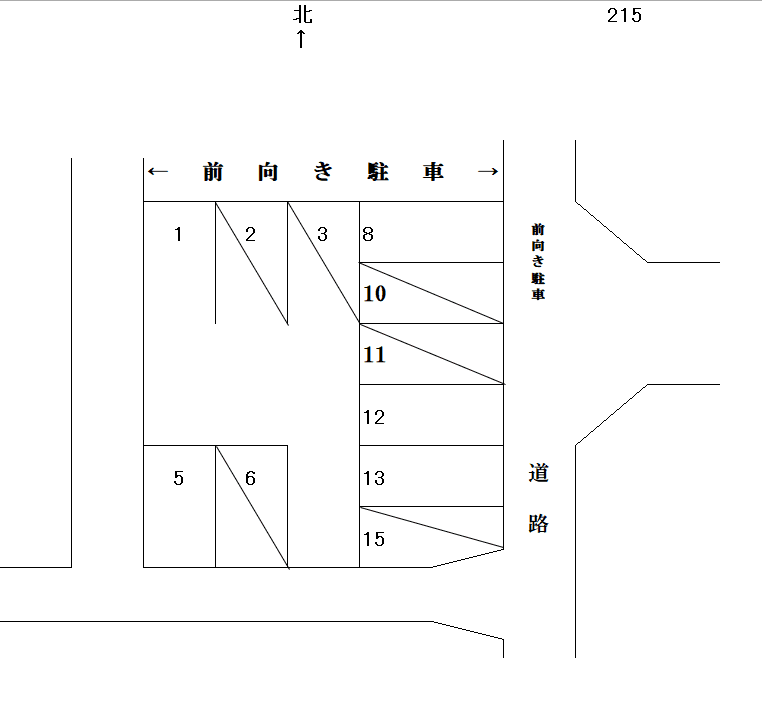 岩倉－215の駐車配置図