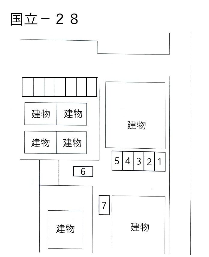 JA国立－２８の駐車配置図