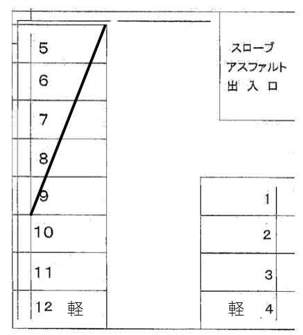 第2千駄堀駐車場の駐車配置図