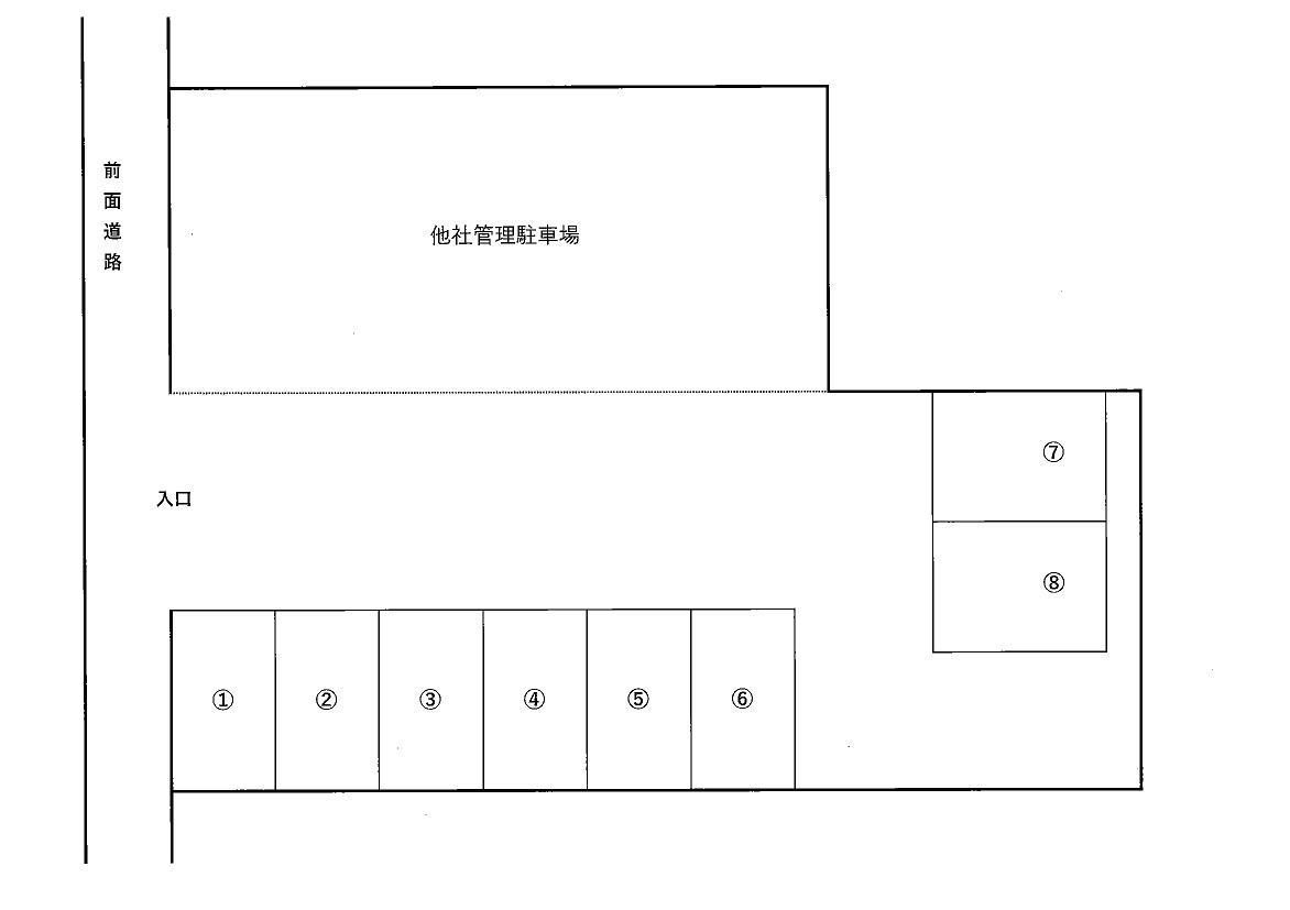 雁ノ巣有田パーキングの駐車配置図
