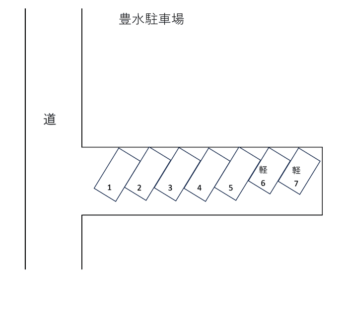 豊水駐車場の駐車配置図