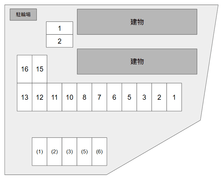 コーポ庄司駐車場の駐車配置図