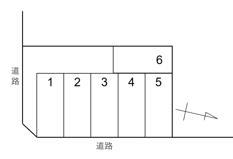 天神２丁目37駐車場の駐車配置図