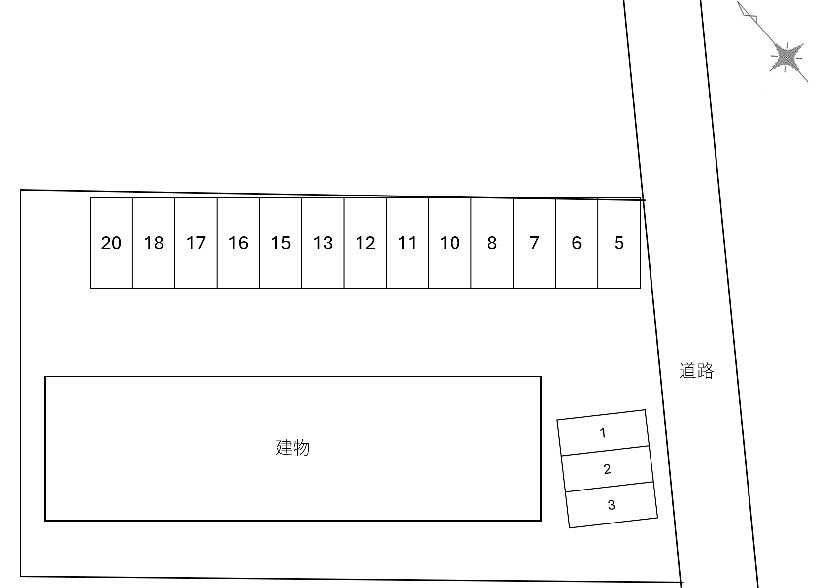 Ｃｏｎｔｒａｉｌ別駐車場の駐車配置図