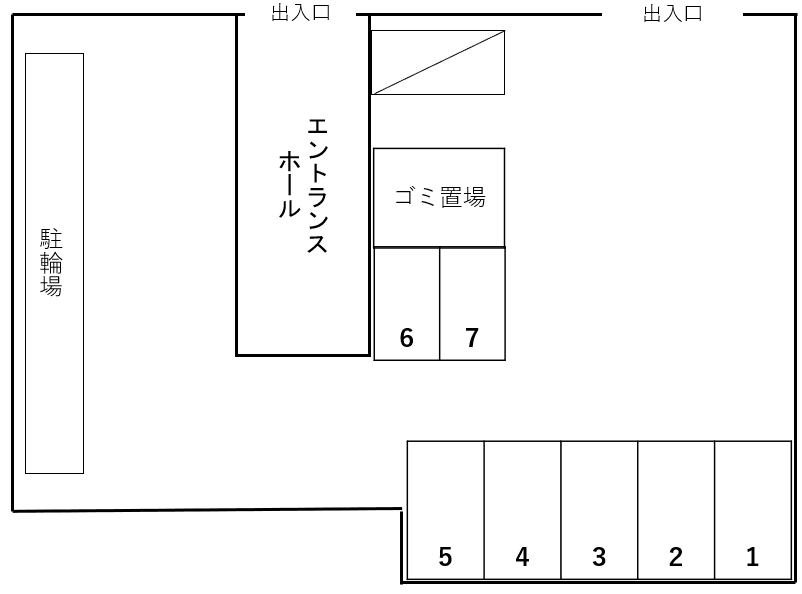パレステージ金町の駐車配置図