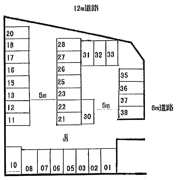 Ｔ・Ｋパーキングの駐車配置図