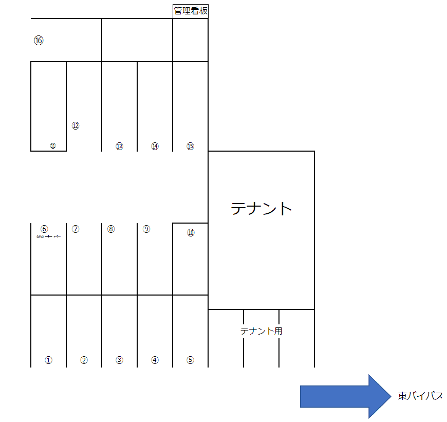 帯山4丁目駐車場の駐車配置図