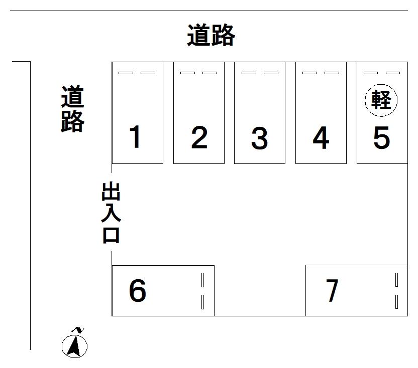 富士見町パーキングの駐車配置図
