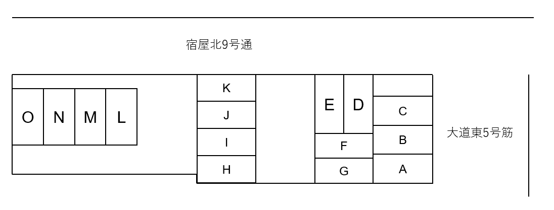 Car Rest-Space　SYUKUYAの駐車配置図