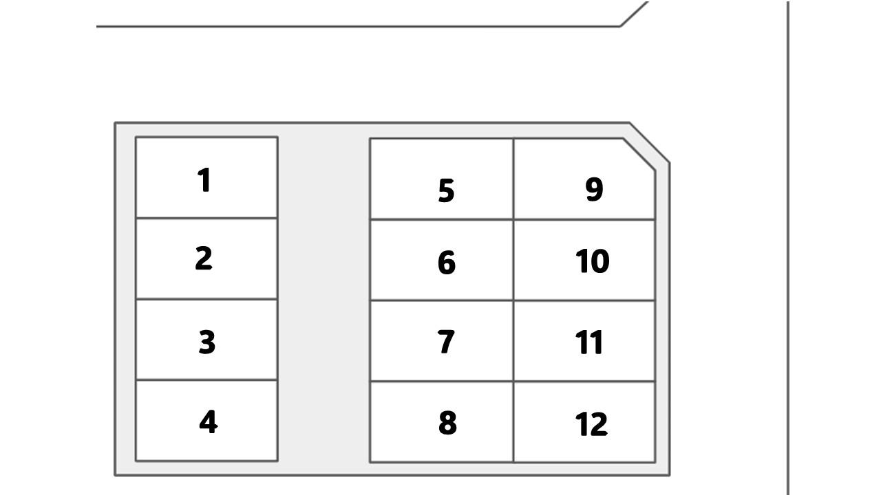 針田パーキングの駐車配置図