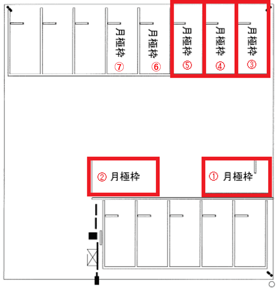 東加古川駅前第３の駐車配置図