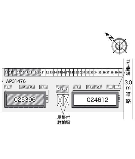 ダンデライオンⅡ(25396)の駐車配置図