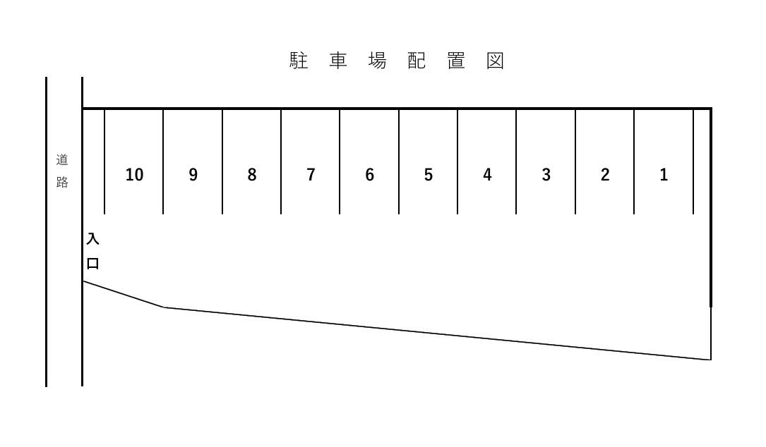 本荘6丁目駐車場の駐車配置図