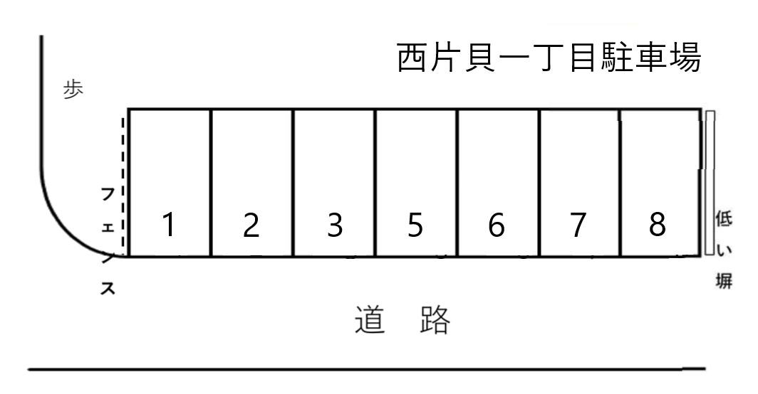 西片貝一丁目駐車場の駐車配置図