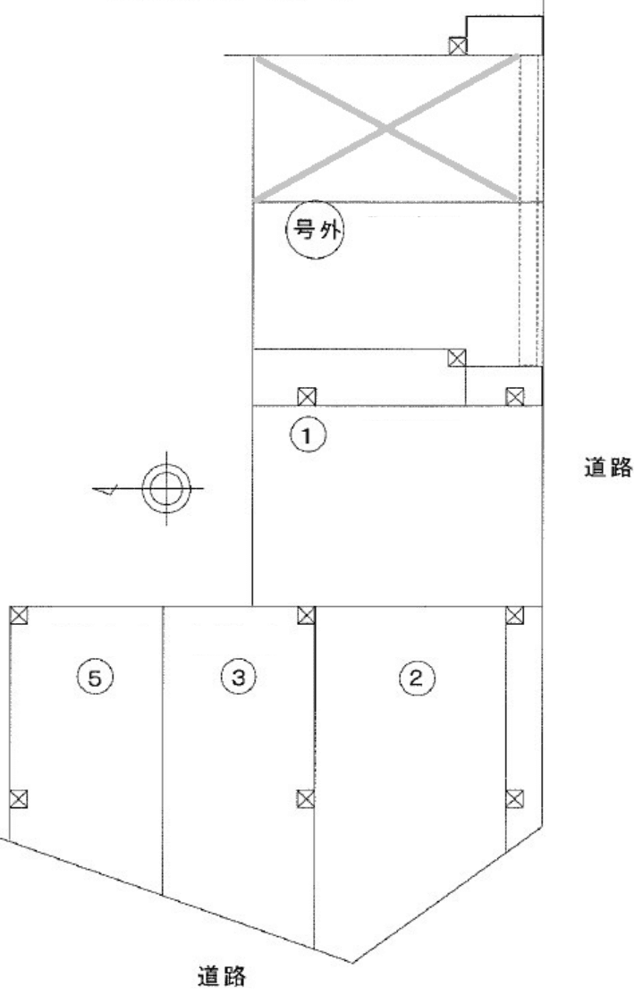 萩野駐車場の駐車配置図