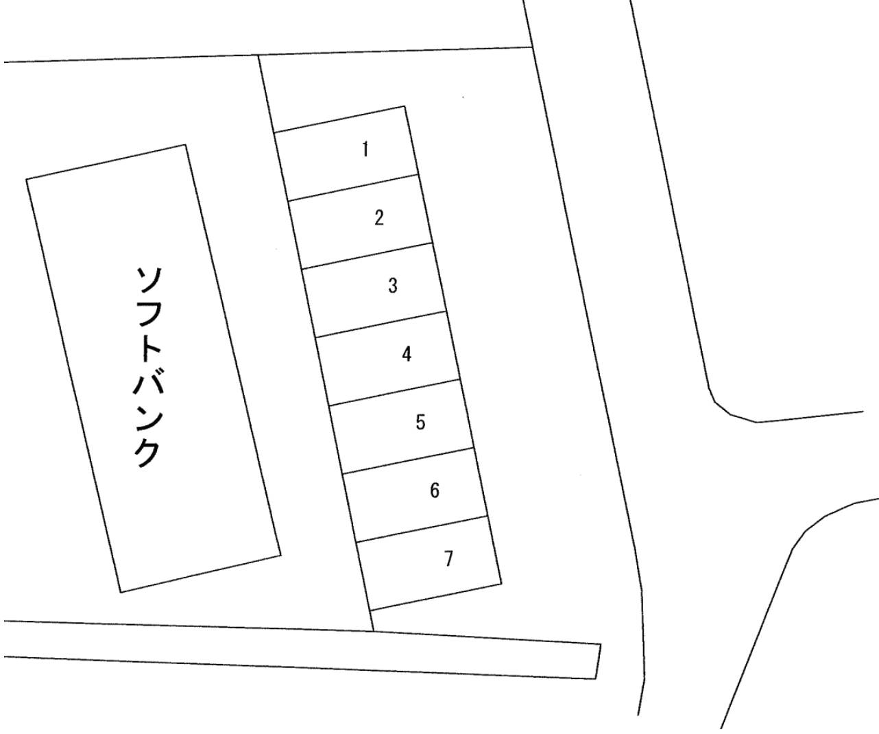 田中駐車場の駐車配置図