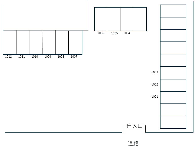 ヤマタク朝倉駐車場の駐車配置図