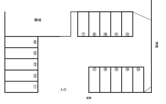 I.T.Sパーキングの駐車配置図