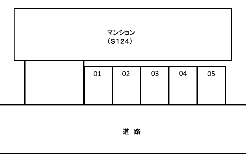 西みずほ台駐車場の駐車配置図