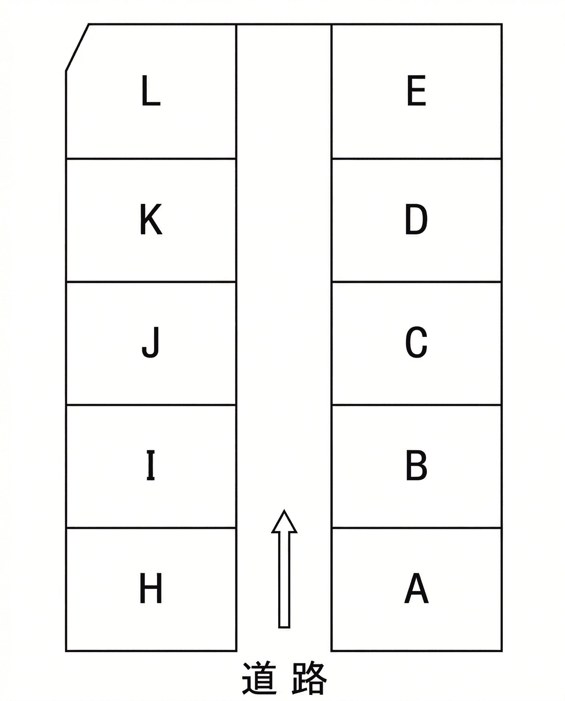 鈴木モータープールの駐車配置図