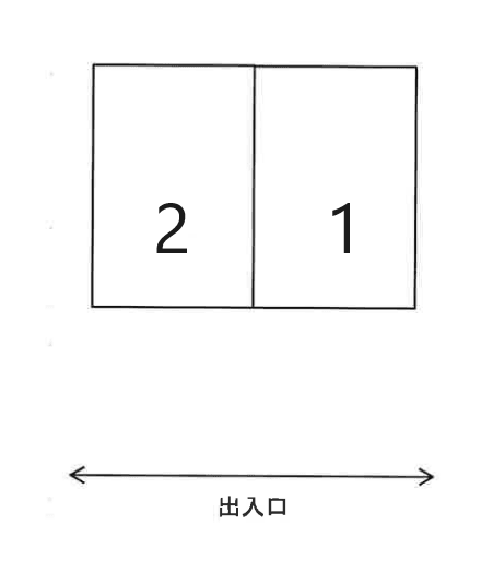 粕谷徳丸第２駐車場の駐車配置図