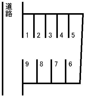 庄口公園駐車場の駐車配置図