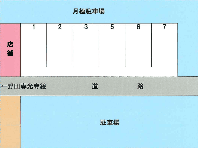 ゆうきパーキングの駐車配置図