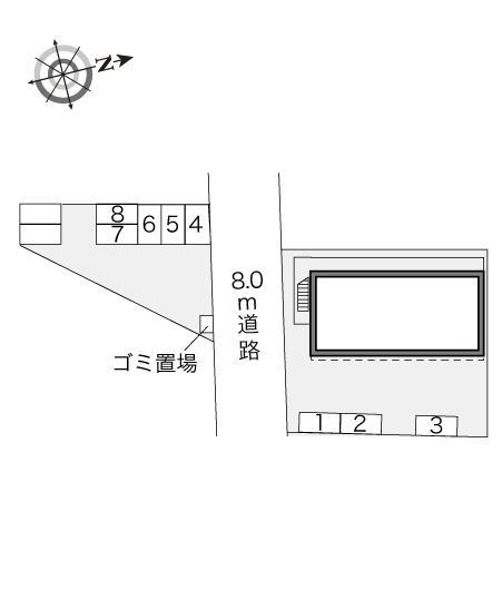 ジュネスⅡ(17721)の駐車配置図