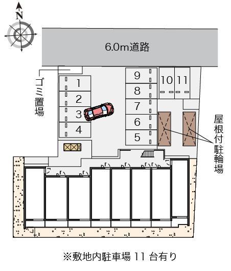 クレイノぬくもり(57640)の駐車配置図