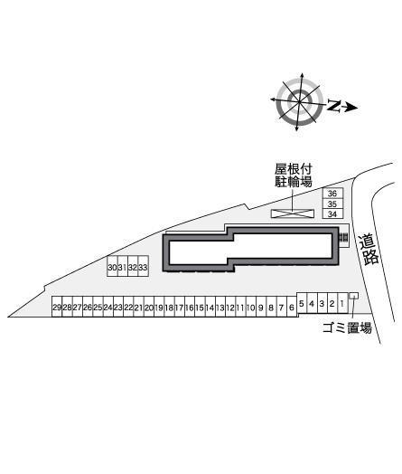 ハピネス(26706)の駐車配置図