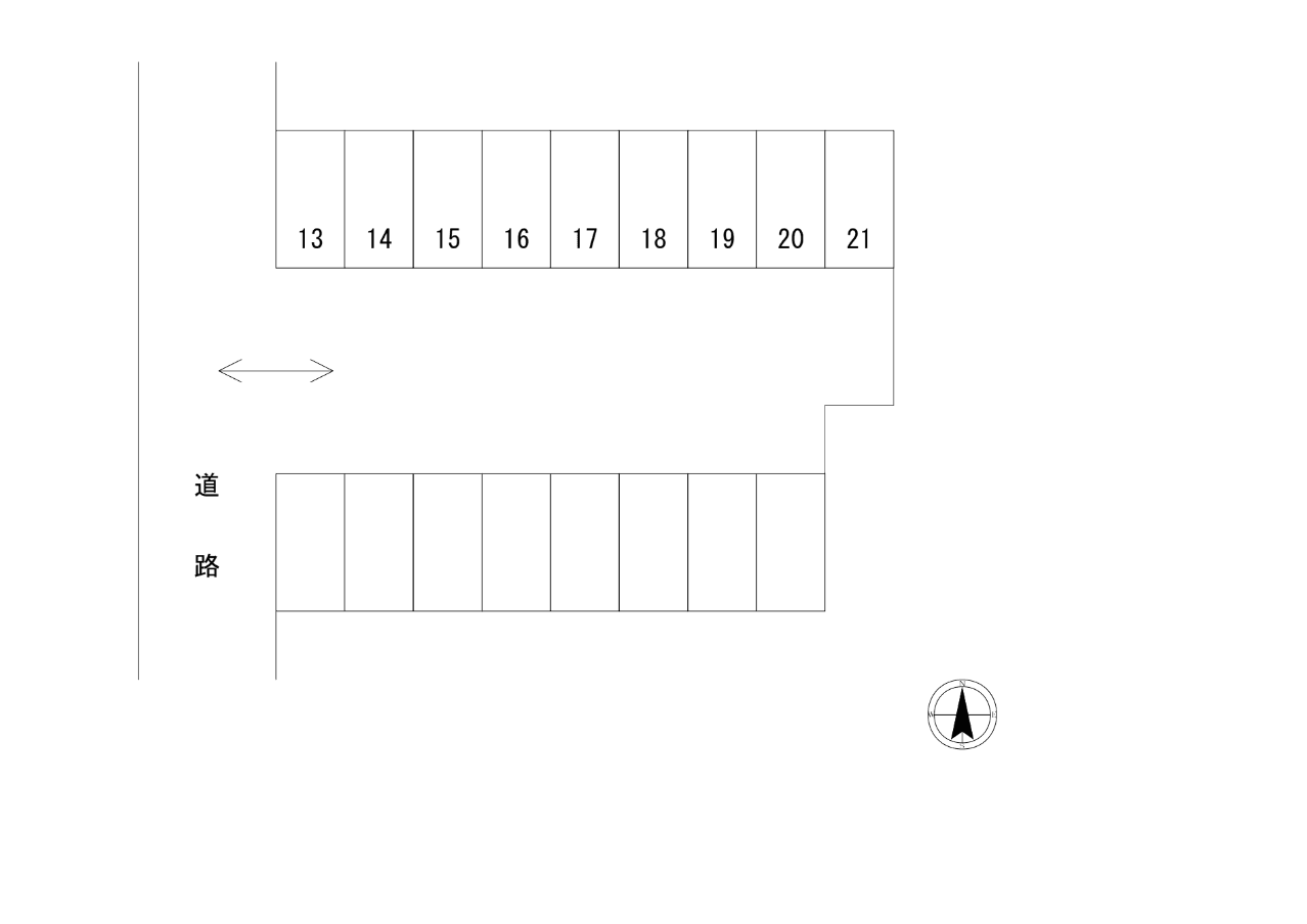 大道パーキングの駐車配置図