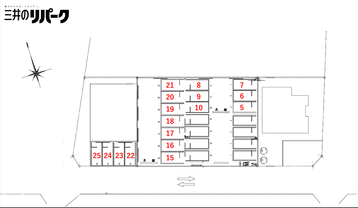 山陽高砂駅前第５の駐車配置図
