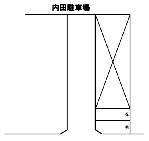 内田駐車場の駐車配置図