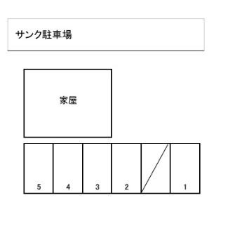 サンク駐車場の駐車配置図