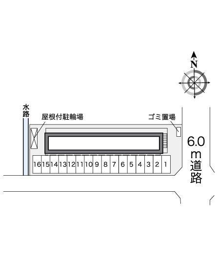 フルール(27526)の駐車配置図