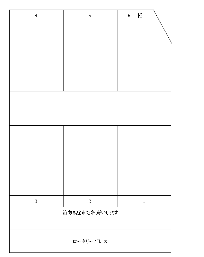 セントラルパーキングⅡの駐車配置図