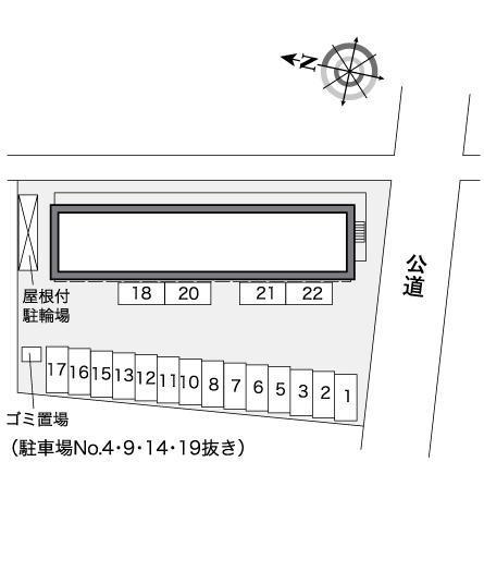 メイプルハイム八雲(26115)の駐車配置図